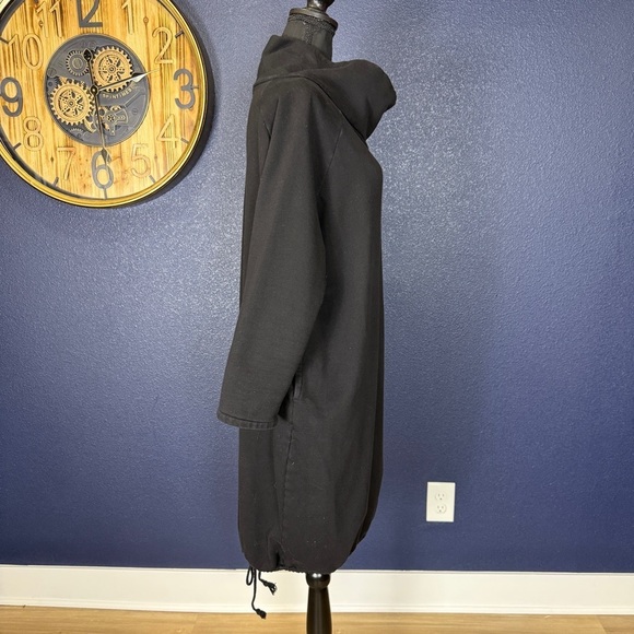 Aeneontrue black funnel neck oversized sweatshirt dress, OS - Picture 5 of 9